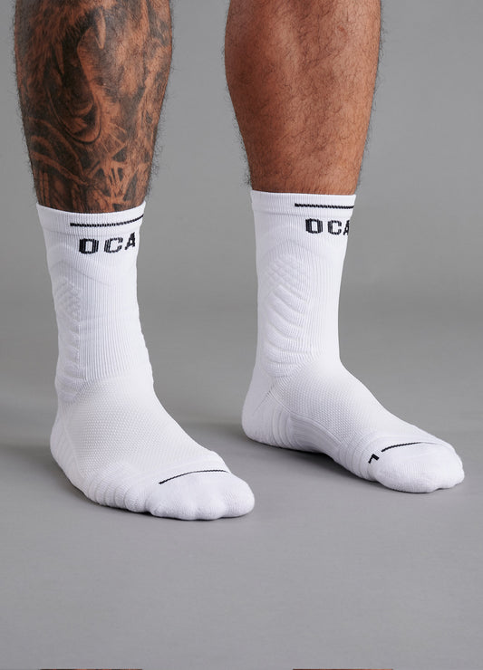 2 PACK Performance Socks – White/Black